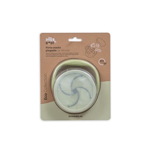 [SI006-74] PORTA SNACKS SILICONA SI006-74 VERDE OLIVA INTERBABY