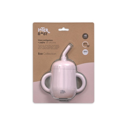 [SI007-66] VASO ANTIDERRAME SILICONA SI007-66 ROSA MAQUILLAJE INTERBABY