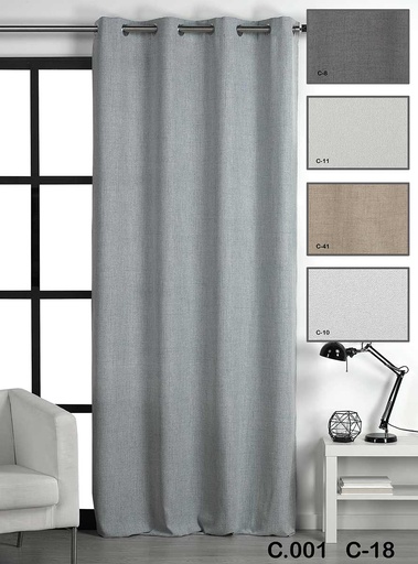 [C001GRISPERLA] CORTINA C001 GRIS PERLA 140X260 DOLZ