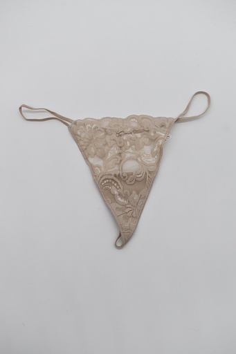 [135TIERRA-TU] BRAGA TANGA HILO BLONDA FINA ELASTAN TALLA ÚNICA 135 TIERRA NAIARA