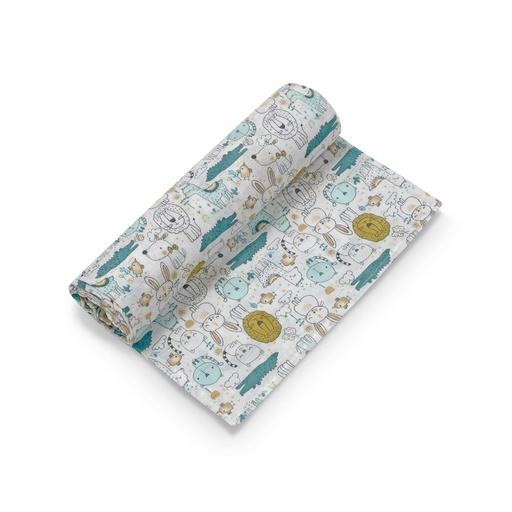 [99891] MUSELINA 120X120 GATITO INTERBABY