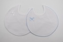 PACK 2 BABEROS 541/2 PIQUE BLANCO-AZUL MARTIFANEL