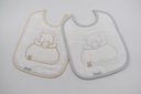 PACK 2 BABEROS PARA BORDAR 1PB/2 GRIS-BEIGE MARTIFANEL