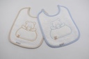 PACK 2 BABEROS PARA BORDAR 1PB/2 AZUL-BEIGE MARTIFANEL