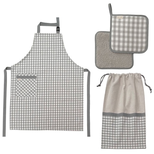 [ARLESGRISDPYMON] CONJUNTO COCINA 3 PIEZAS ARLES GRIS DOYMON