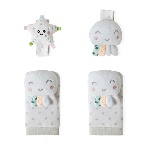 [PUL01] SET SONAJEROS PIES Y MUÑECAS PULPO INTERBABY