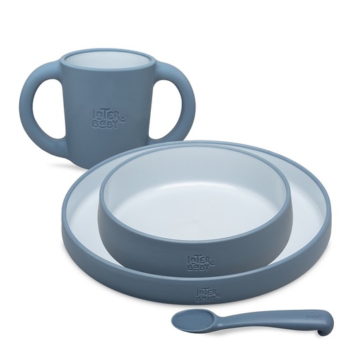 [SET42-73] VAJILLA APRENDIZAJE SET42-73 AZUL GRISACEO INTERBABY