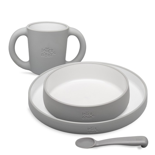[SET42-76] VAJILLA APRENDIZAJE SET42-76 GRIS PETROLEO INTERBABY