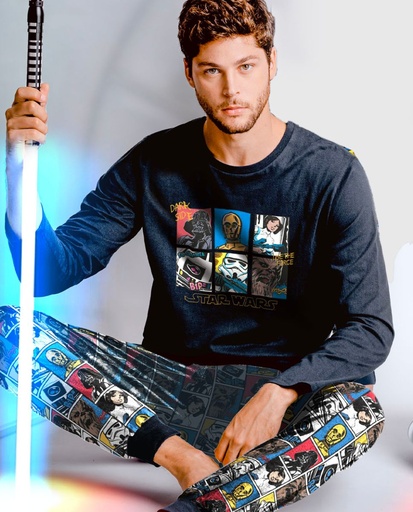 PIJAMA HOMBRE COLOUR 60713 MARENGO STAR WARS