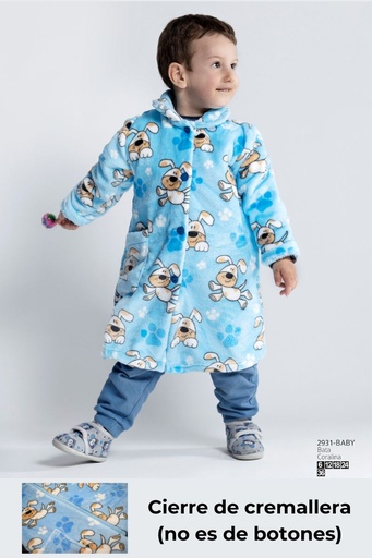 BATA CREMALLERA NIÑO 2931CR PERROS AZUL LIN