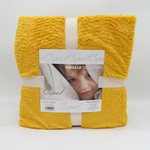 [COPAL160X220-AMARILLO] MANTA COPAL 160X220 AMARILLO MIRACLE