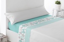 JUEGO DE SABANAS TELA RIBAS VERDE MIRACLE HOME