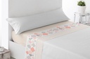 JUEGO DE SABANAS TELA RIBAS BEIGE MIRACLE HOME