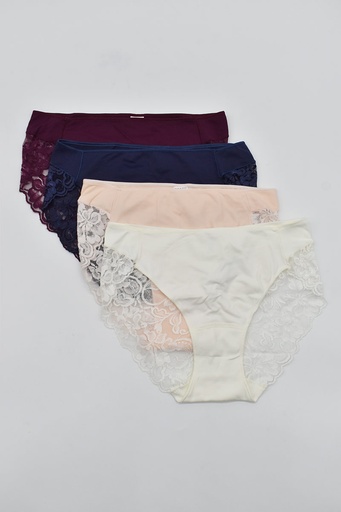 [0475COLORES] BRAGA BIKINI MUJER ENCAJE TRASERO 0475 PACK 2 COLORES NAIARA