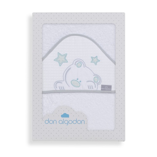 [D1189-62] CAPA DE BAÑO 1X1 VIGGO BLANCO-MENTA DON ALGODON