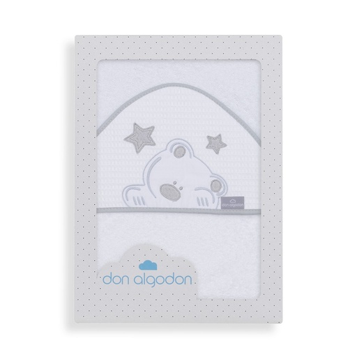 [D1189-18] CAPA DE BAÑO 1X1 VIGGO BLANCO-GRIS DON ALGODON