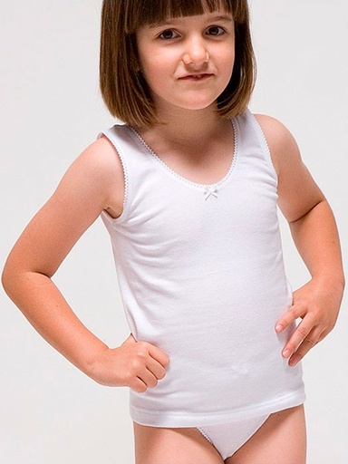 CAMISETA TIRANTES NIÑA 2306 BLANCO RAPIFE