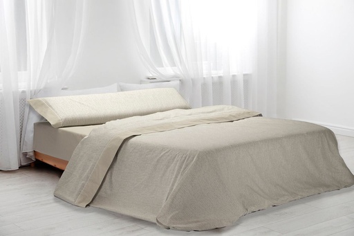 JUEGO DE SABANAS TELA P31 BEIGE MORA