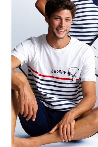 PIJAMA HOMBRE PEANUTS SAIL WITH ME 62009 SNOOPY NAVY