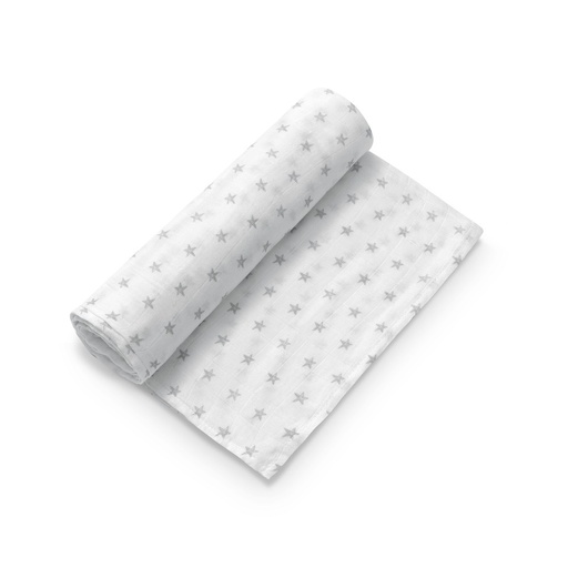 [99981-18] MUSELINA 120X120 STAR BLANCO/GRIS INTERBABY