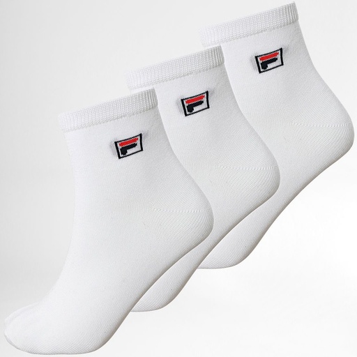 PACK 3 CALCETINES TOBILLEROS ADULTO HILO ESCOCIA F1763 BLANCO FILA