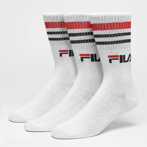 PACK 3 CALCETINES ALTOS UNISEX F9090 BLANCO FILA