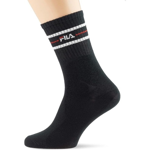 PACK 3 CALCETINES ALTOS UNISEX F9092 NEGRO FILA