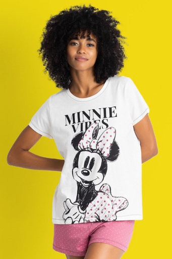 PIJAMA MUJER M/CORTA 62280 DOTS AND SKETCHES DISNEY