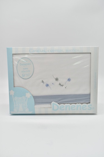 [LIBELULASBLANCO-AZUL] TRIPTICO CUNA TELA LIBELULAS BLANCO-AZUL DENENES