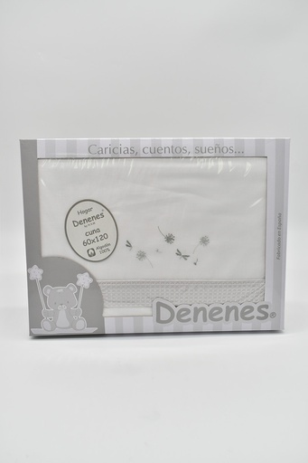 [LIBELULASBLANCO-GRIS] TRIPTICO CUNA TELA LIBELULAS BLANCO-GRIS DENENES