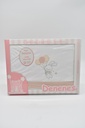 TRIPTICO CUNA TELA CONEJO GLOBOS BLANCO-ROSA DENENES