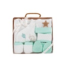 SET REGALO 5 PCS 100%ALG  T 0-6M ELEFANTITO MENTA INTERBABY