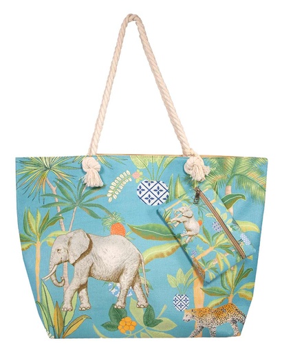 [05805] BOLSO PLAYA ESTAMPADO 40X60CM SAFARI VINTAGE SUN &amp; SURF