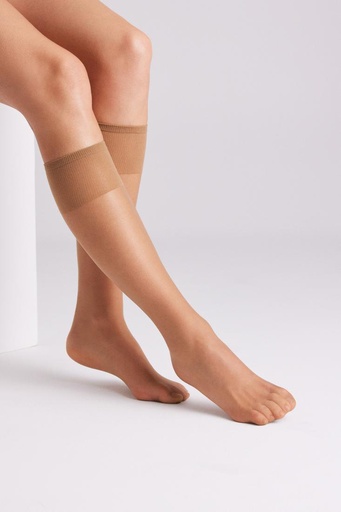 [15108BRONCE] MINI MEDIA LYCRA PACK 2 15 DEN 15108 BRONCE YSABEL MORA