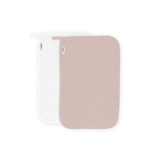[01259-105] TOALLA GUARDERIA PACK 2 BLANCO-MAQUILLAJE INTERBABY