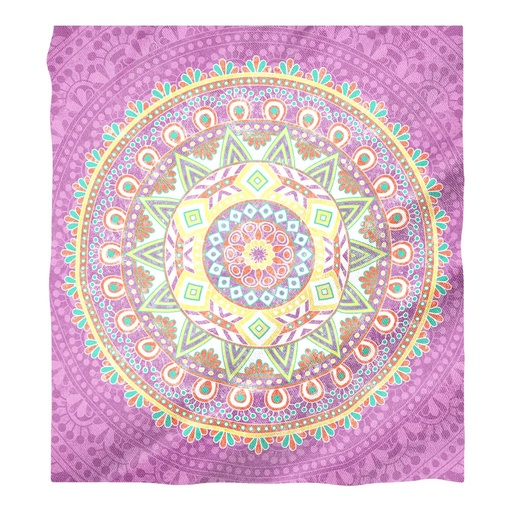 [68370.005-210X230] PAREO DOBLE 210X230 CM 100% ALGODÓN ESTAMPADO WONOMI LILA SECANETA