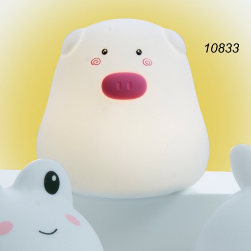 [10833] LÁMPARA INFANTIL SILICONA 10833 CERDO GAMBERRITOS