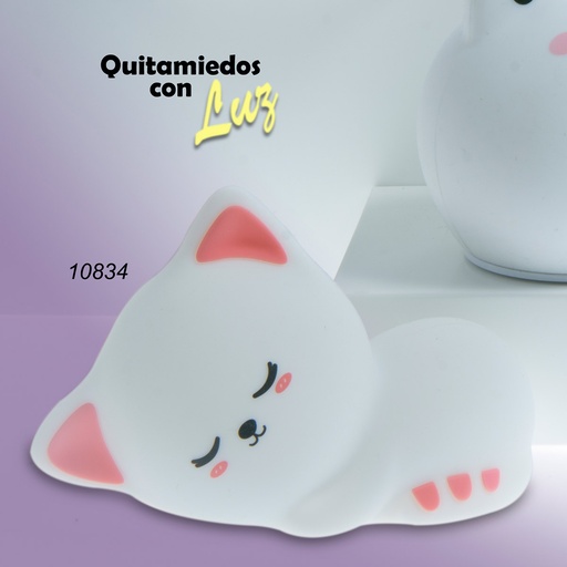 [10834] LÁMPARA INFANTIL SILICONA 10834 GATO GAMBERRITOS