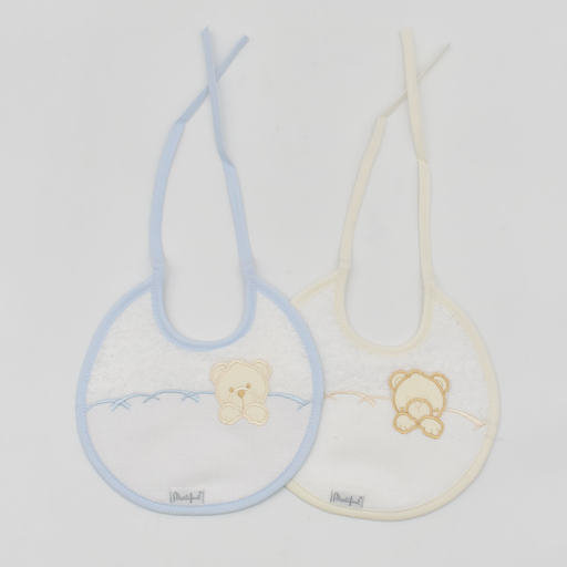 [05URSO-AZULBEIGE] PACK 2 BABEROS 05 URSO AZUL-BEIGE MARTIFANEL