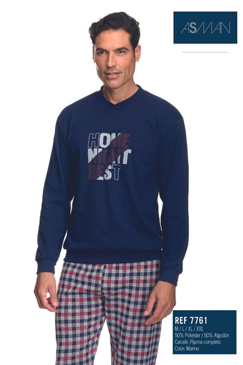 PIJAMA HOMBRE INVIERNO 7761 MARINO ASMAN