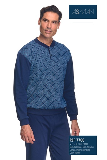 PIJAMA HOMBRE INVIERNO 7760 MARINO ASMAN