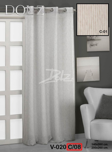 [V020GRIS-140X260] VISILLO V020 140X260 GRIS DOLZ