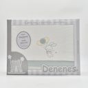 JUEGO SÁBANAS MICROLINA CONEJO GLOBO VERDE DENENES