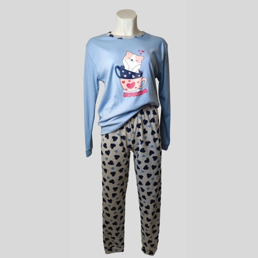 PIJAMA MUJER 5031 GATO ENTREDOS
