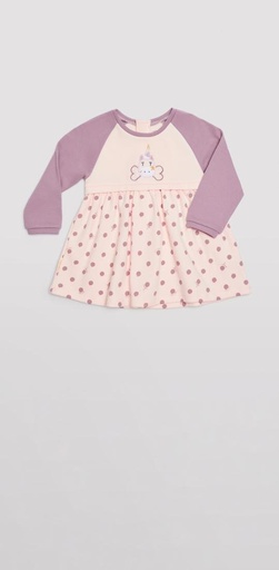 VESTIDO BEBE MANGA LARGA 25386 YSABEL MORA