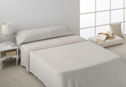 JUEGO SABANAS CORALINA MADIAN BEIGE ROSSANA