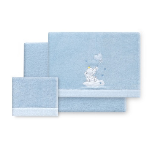 [30203-01] TRIPTICO CUNA CORALINA ELEFANTE GLOBO CORAZON AZUL INTERBABY
