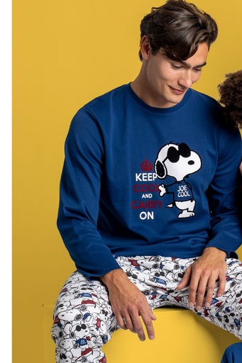 PIJAMA HOMBRE SNOOPY COOL 62012 MARINO PEANUTS