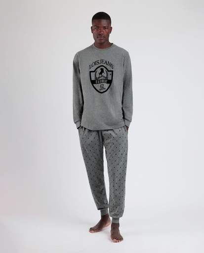 PIJAMA HOMBRE LUX 62162 GRIS LOIS