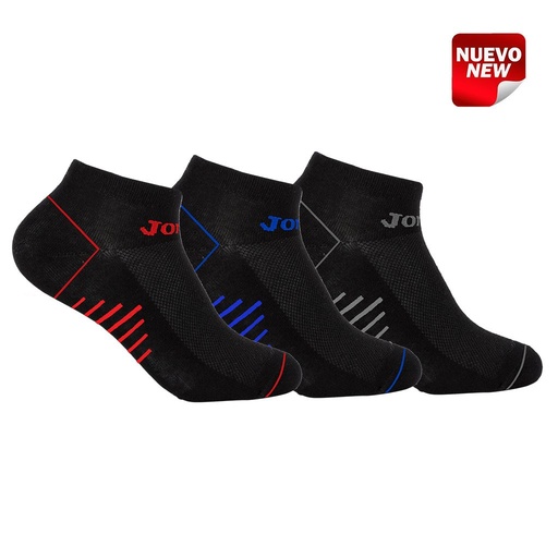 CALCETIN DEPORTIVO TOBILLERO HOMBRE PACK 3 201812TB NEGRO JOMA